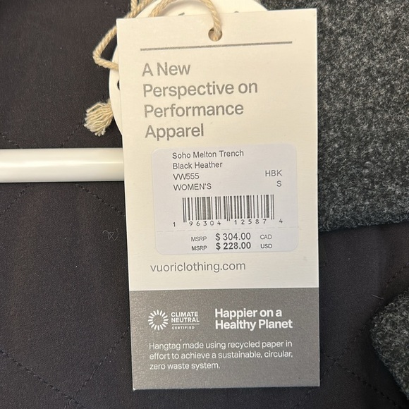 Vuori Women's SoHo Melton Trench - Picture 4 of 5